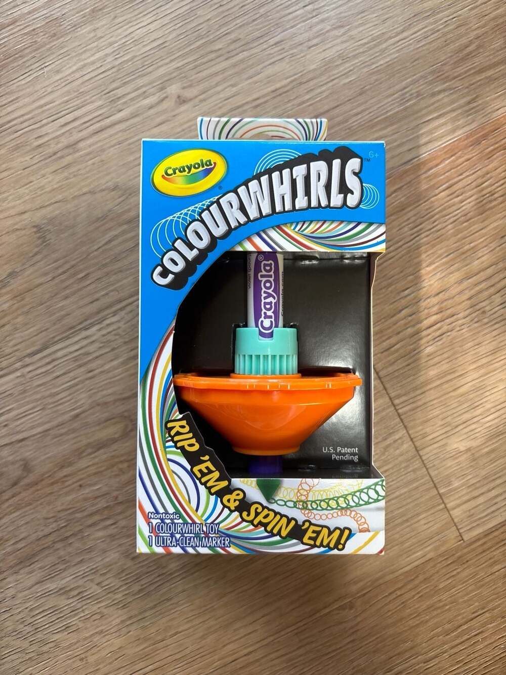 Crayola Colourwhirls Spinning Top Art Toy with Ultra-Clean Washable Marker